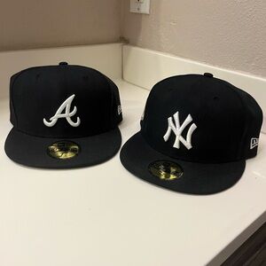 2 Navy blue New Era Caps different sizes